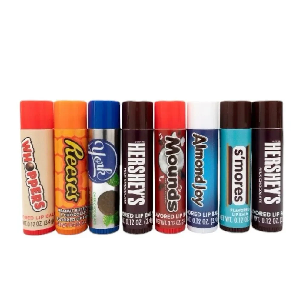 Hershey Flavored Lip Balm 8 Pack .96 Oz Each
